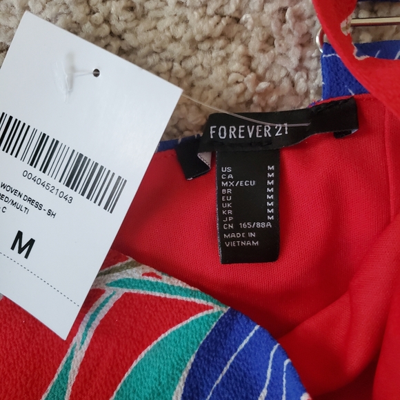 Forever 21 Colorful Mini Dress Size Medium - Picture 2 of 5